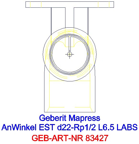 GE Mapress Edelstahl Anschlusswinkel 90Gr abgesetzt (LABS-frei) d22-Rp3/4_83427_G
