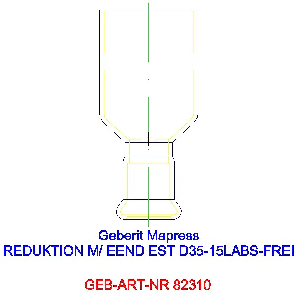 GE Mapress Edelstahl Reduktion mit Einschubende (LABS-frei) d35-15_82310_G