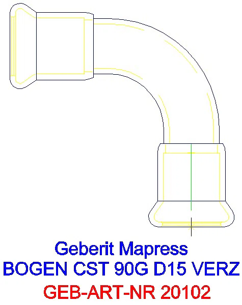 GE Mapress C-Stahl Bogen 90Gr d15 verzinkt_20102_A