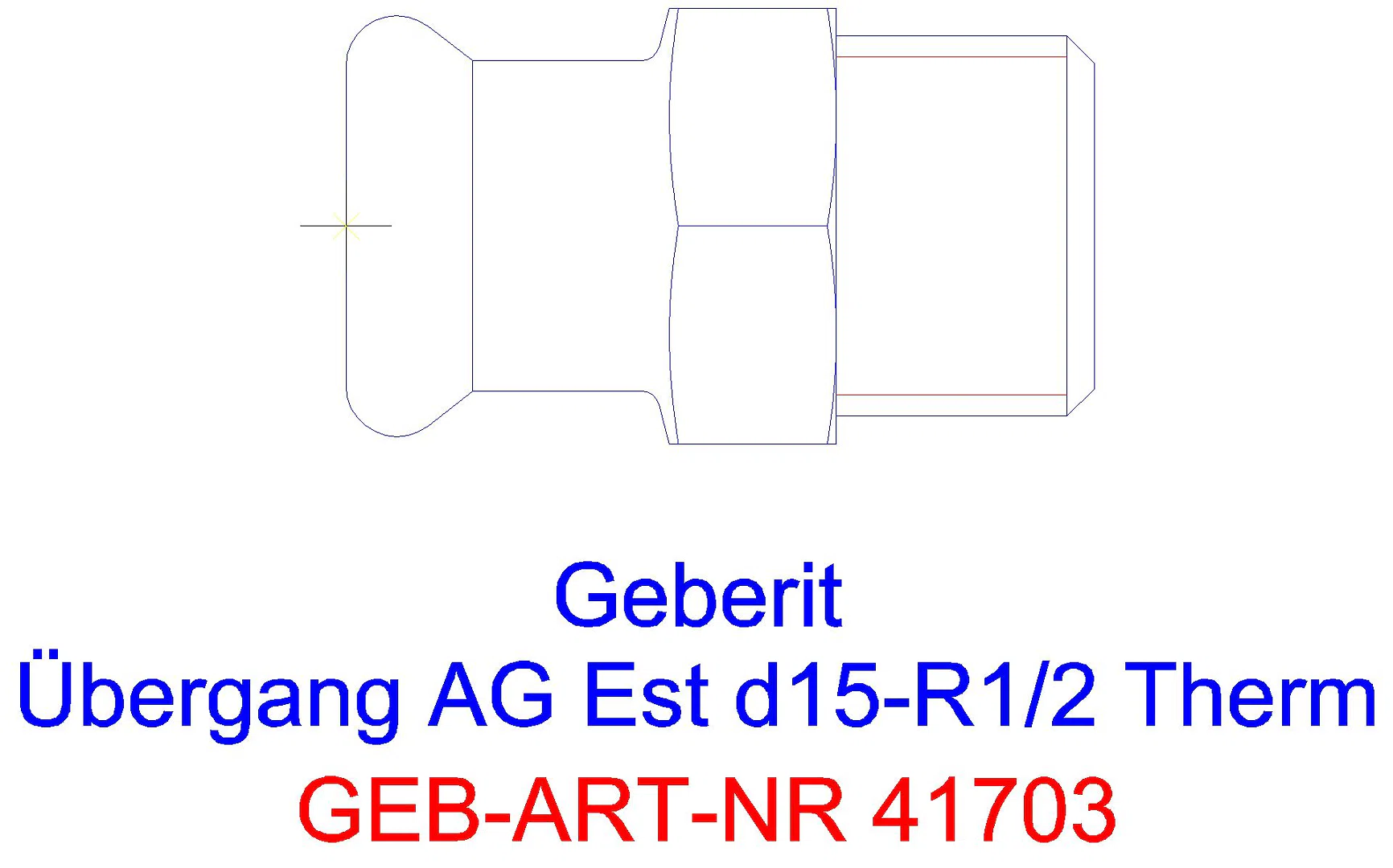 GE Mapress Therm Übergang mit AG d54-Rp1/2-54_41703_g