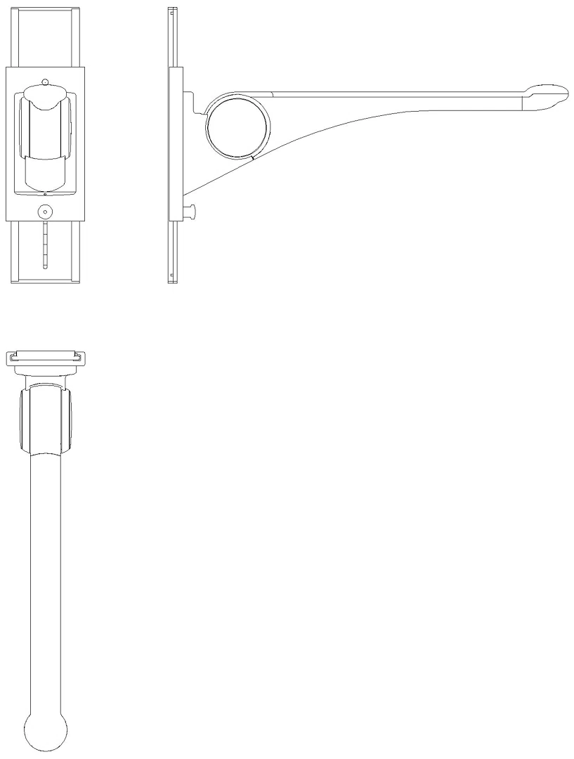 HEWI Stützklappgriff Premium,750 mm mit Höhenverstellung weiß hgl-atm