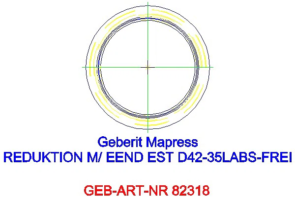 GE Mapress Edelstahl Reduktion mit Einschubende (LABS-frei) d42-35_82318_A