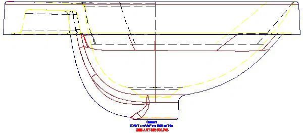 VariForm Einbauwaschtisch, rechteckig mit HLB, 55x40cm, o. Ül., KeraTect_500.743.00.2_L