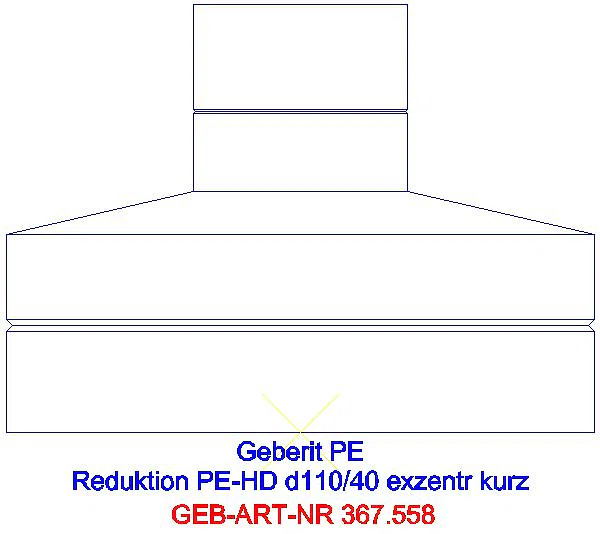 GE PE Reduktion exzentrisch kurz d110/40_367.558.16.1_L
