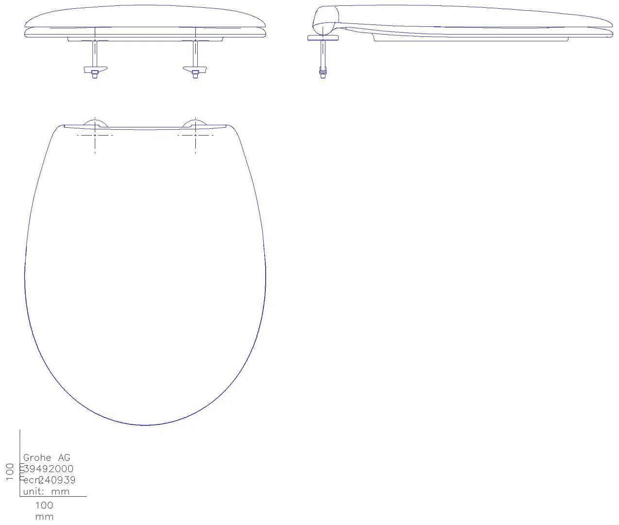 GROHE WC-Sitz Bau Keramik 39492 alpinweiß