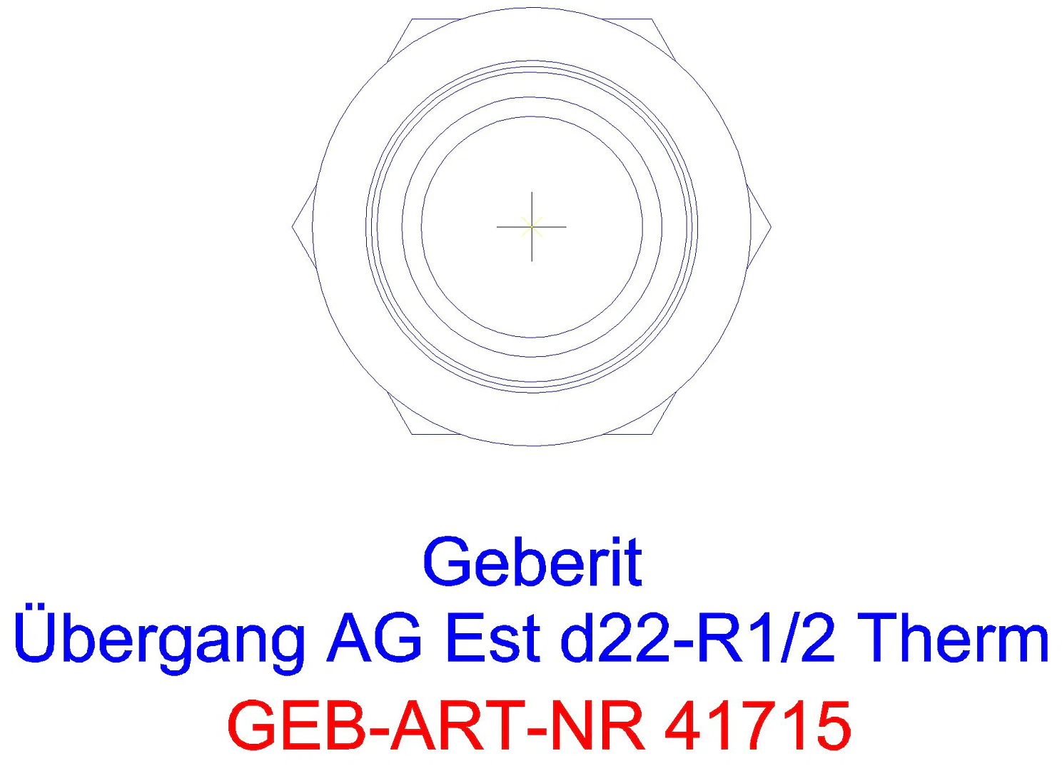 GE Mapress Therm Übergang mit AG d15-R3/4_41715_l