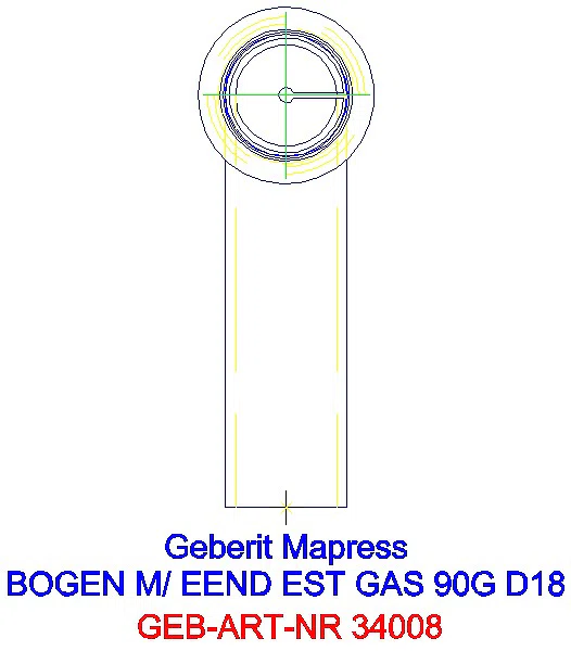 GE Mapress Edelstahl Bogen 90Gr d18 mit Einschubende (Gas)_34008_L