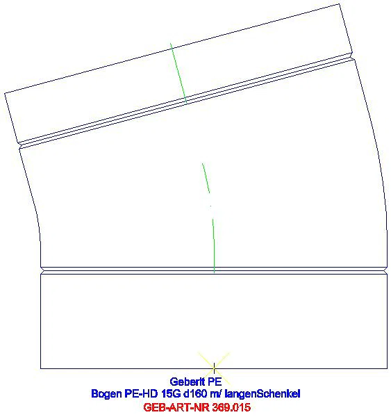 GE PE Bogen 15Gr mit langem Schenkel d160_369.015.16.1_A