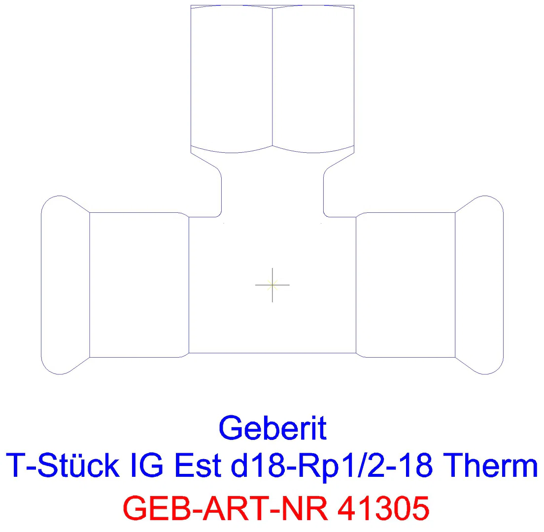GE Mapress Therm T-Stück mit IG d15-Rp1/2-15_41305_a