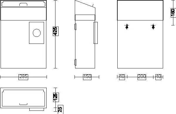 Hygieneabfallbehälter Edelstahl Typ 755