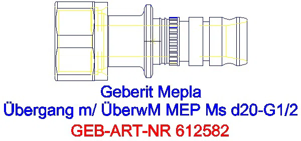 GE Mepla Anschluss mit Überwurfmutter d20-G1/2_612.582.22.5_G