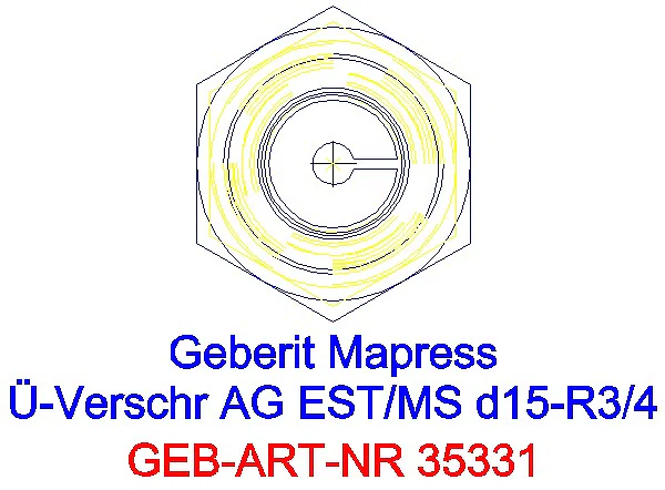 GE Mapress Edelstahl Übergangsverschr. mit AG d15-R3/4_35331_L