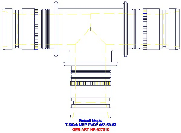 GE Mepla T-Stück egal PVDF d63-63-63_627.310.00.5_A