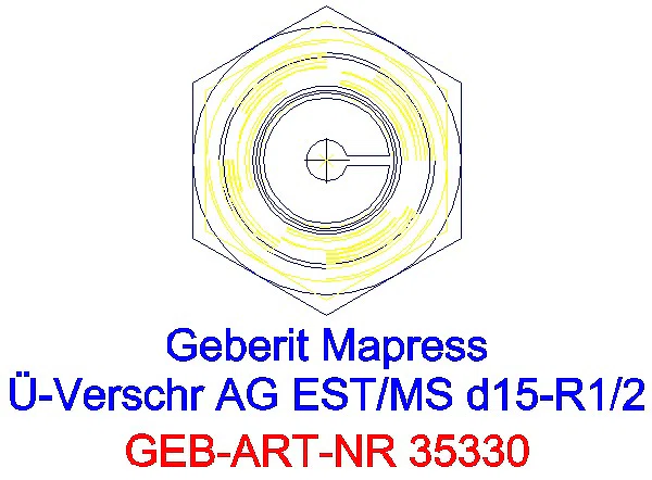 GE Mapress Edelstahl Übergangsverschr. mit AG d15-R1/2_35330_L