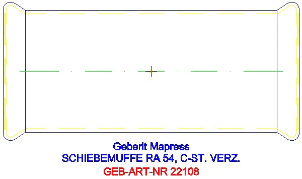 GE Mapress C-Stahl Schiebemuffe d54 verzinkt_22108_A
