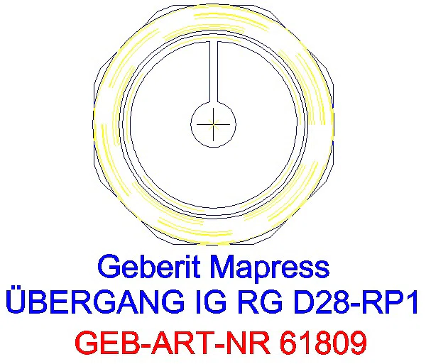 GE Mapress Kupfer Übergang mit IG Rg d28-Rp1_61809_L