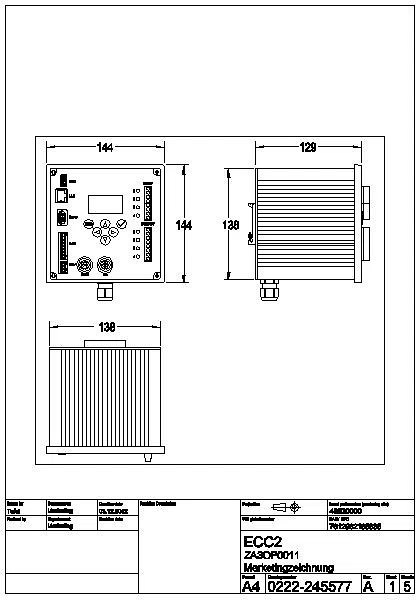ECC2 Funktionscontroller, A3000open, 230 VAC-24 VDC, ZA3OP0011