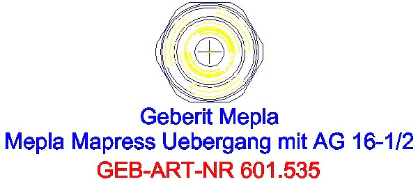 GE Mepla Übergang mit AG Rg d16-R1/2_601.535.00.5_L