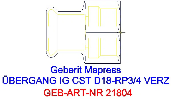 GE Mapress C-Stahl Übergang mit IG d18-Rp3/4 verzinkt_21804_A