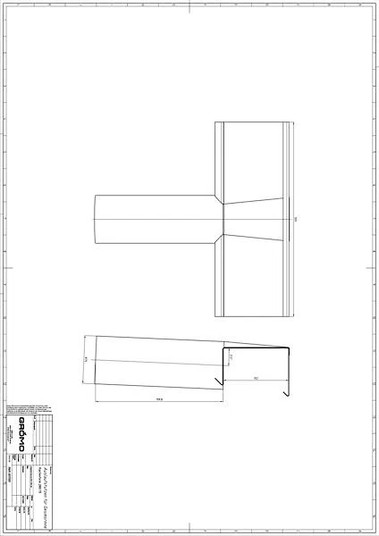 Zink Auslaufstutzen für Gesims-Kastenrinne 280/75, #Art.Nr. 62916