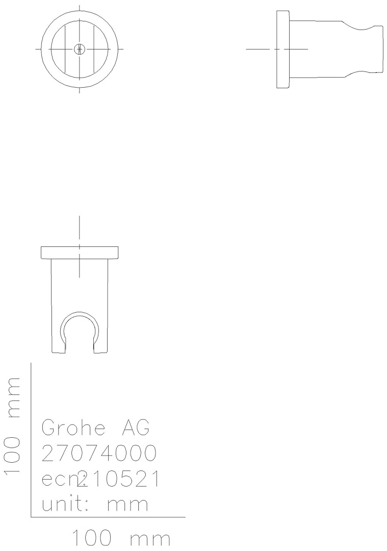 GROHE Wandbrausehalter Rainshower 27074 n. verstellbar runde Rosette warm sunset