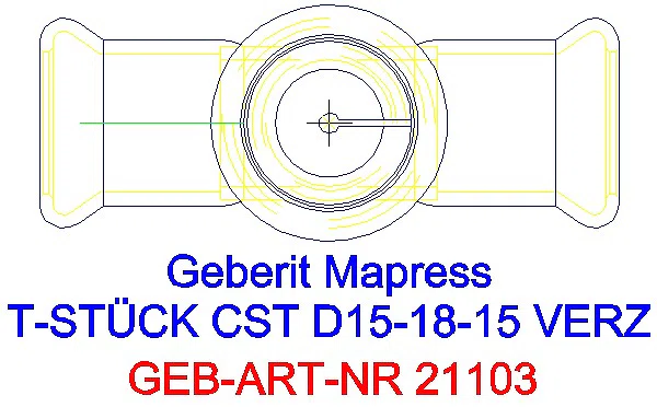 GE Mapress C-Stahl T-Stück reduziert d15-18-15 verzinkt_21103_G