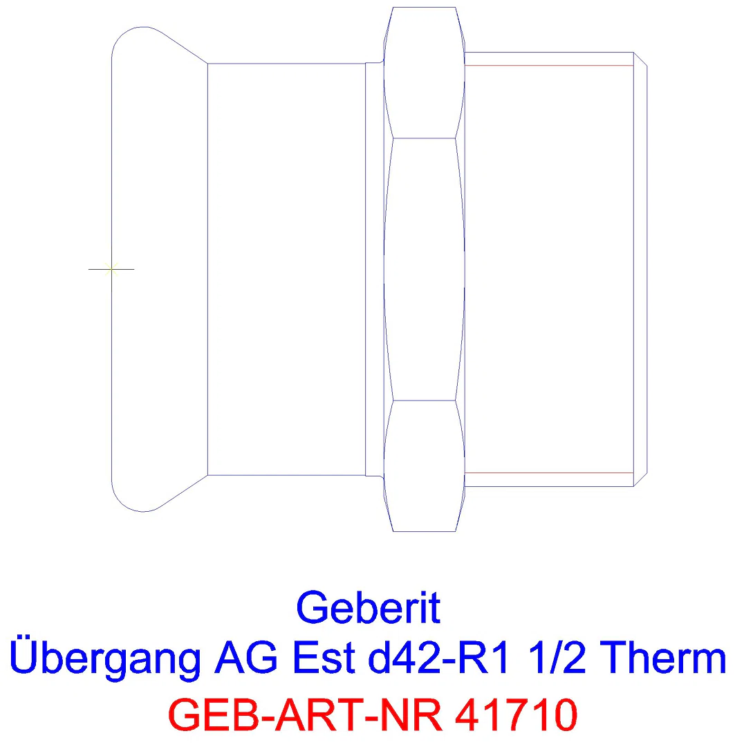 GE Mapress Therm Übergang mit AG d35-R1 1/4_41710_g