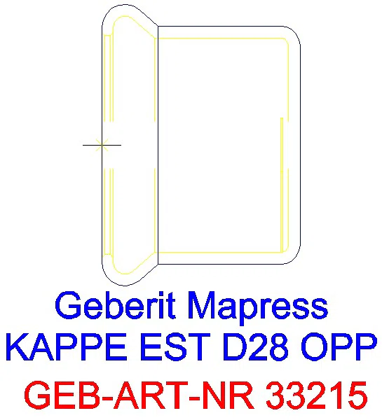 GE Mapress Edelstahl Kappe d28_33215_A