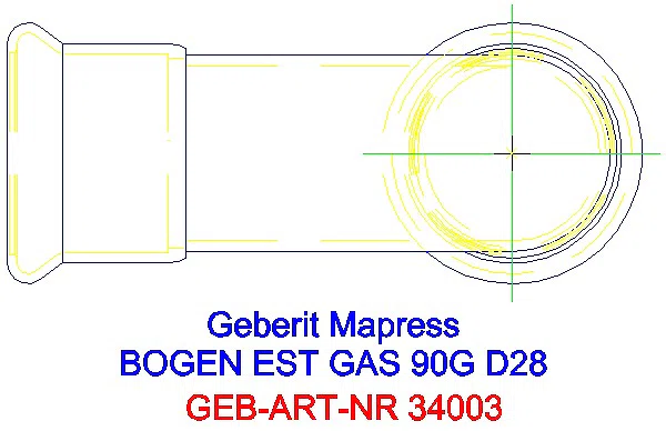 GE Mapress Edelstahl Bogen 90Gr d28 (Gas)_34003_G