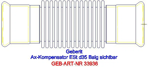GE Mapress Edelstahl Axialkompensator mit Pressmuffen d35_33936_A
