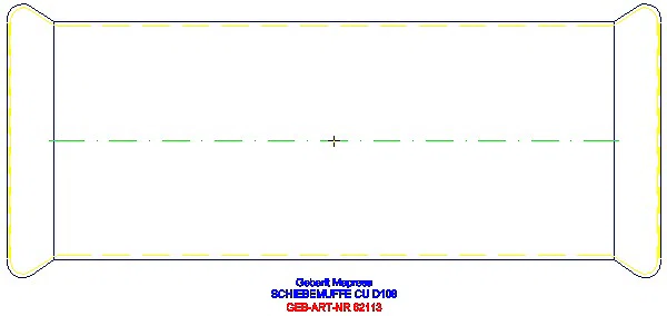 GE Mapress Kupfer Schiebemuffe d108_62113_A