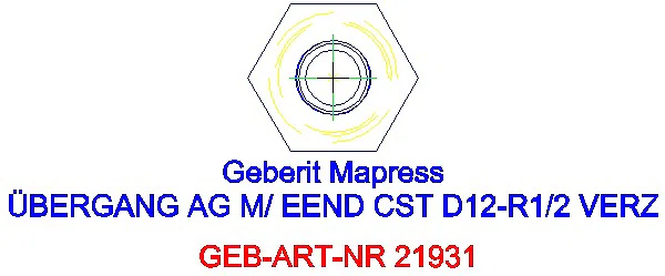 GE Mapress C-Stahl Übergang mit AG und Einschubende d12-R1/2 verzinkt_21931_L