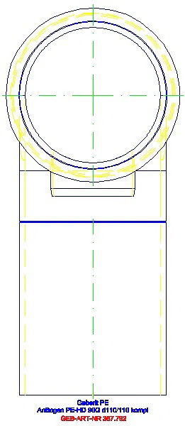 GE PE Anschlussbogen 90Gr für Wand-WC mit Erweiterung d110/110_367.792.16.1_L