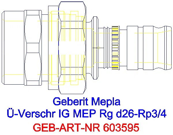 GE Mepla Übergangsverschraubung mit IG Rg d26-Rp3/4_603.595.00.5_A