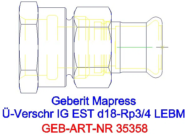 GE Mapress Edelstahl Übergangsverschr. mit IG ÜM aus ESt d18-Rp3/4_35358_A