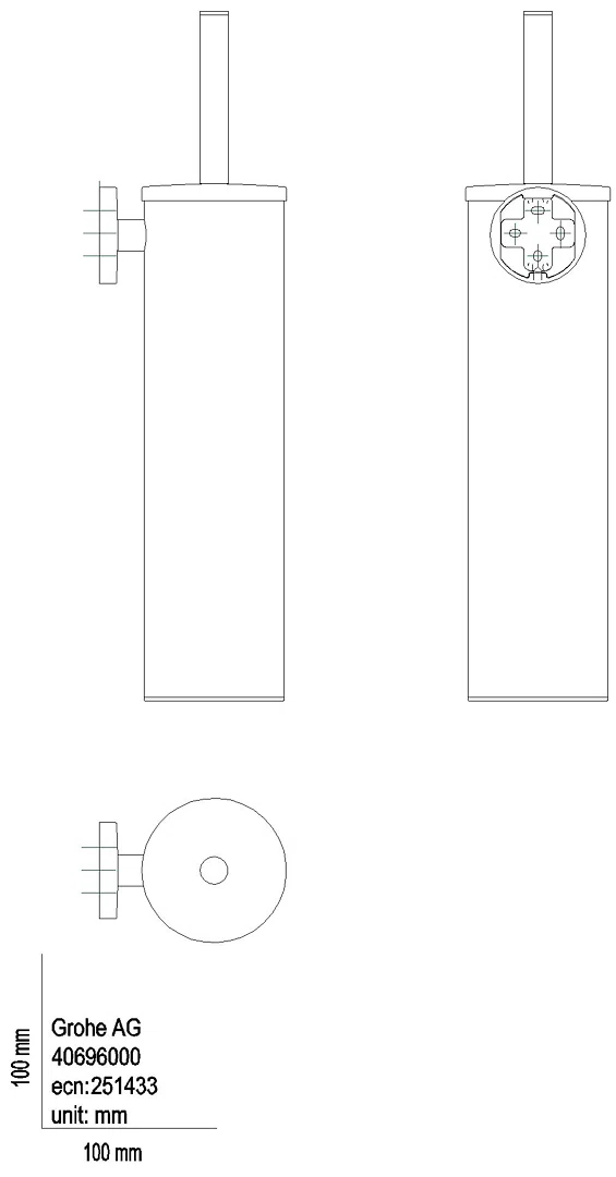 GROHE Toilettenbürstenset Essentials 40696 Wandmontage supersteel