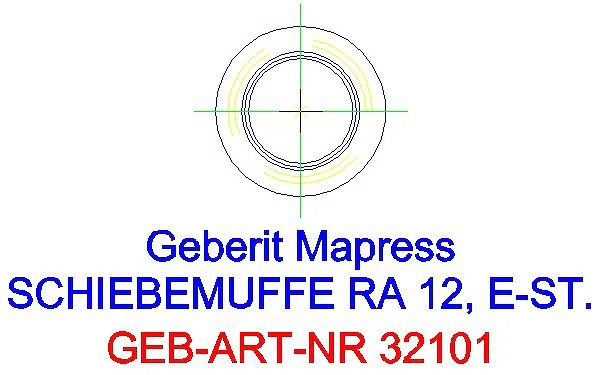 GE Mapress Edelstahl Schiebemuffe d12_32101_L