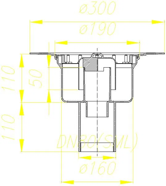 DALLMER Ablaufgehäuse 61 GA, DN 80 SML