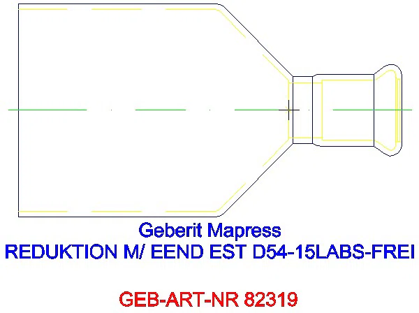 GE Mapress Edelstahl Reduktion mit Einschubende (LABS-frei) d54-15_82319_L