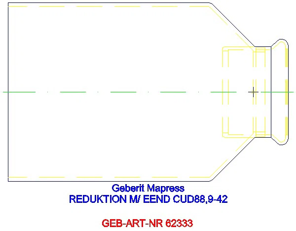 GE Mapress Kupfer Reduktion mit Einschubende d88,9-42_62333_L