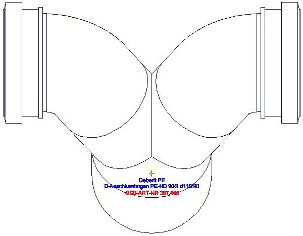 GE PE Doppelanschlussbogen 90Gr gekröpft d110/90_367.485.16.1_L