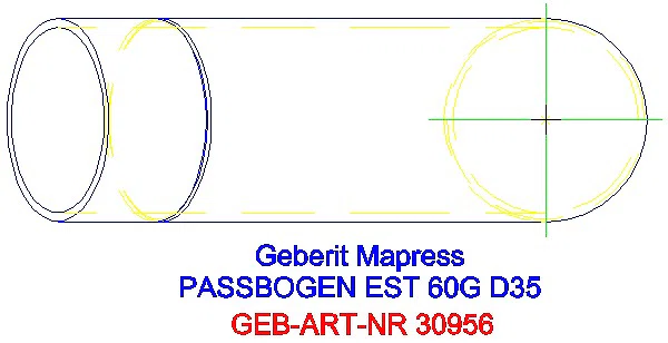 GE Mapress Edelstahl Passbogen 60Gr d35_30956_G
