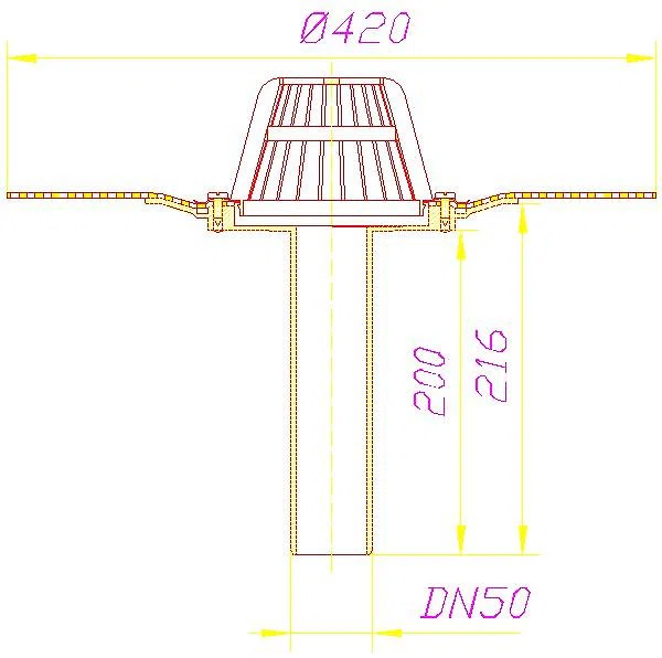 DALLMER Dachablauf 84 D DallBit, DN 50