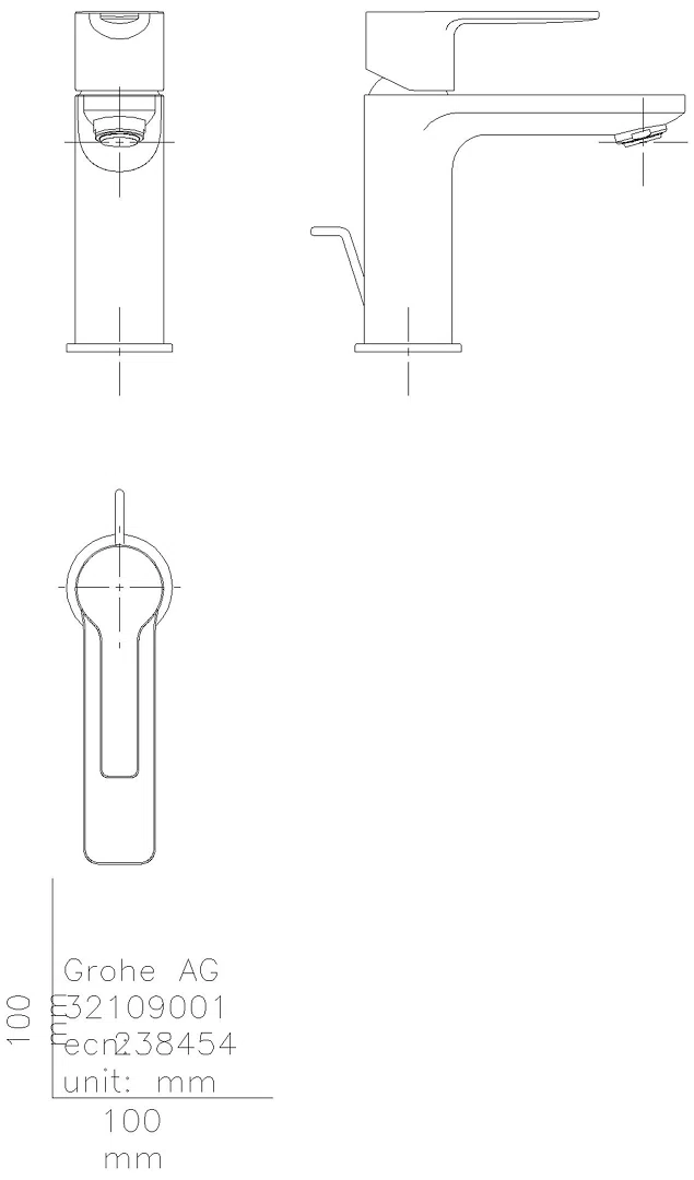GROHE EH-Waschtischbatterie Lineare 32109_1 XS-Size hard graphite gebürstet