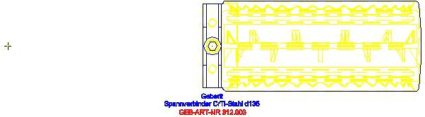 GE Silent-db20 Spannverbinder CrTi-Stahl d135_312.003.14.3_G