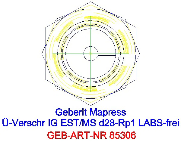 GE Mapress Edelstahl Übergangsverschr. mit IG (LABS-frei) d28-Rp1_85306_L