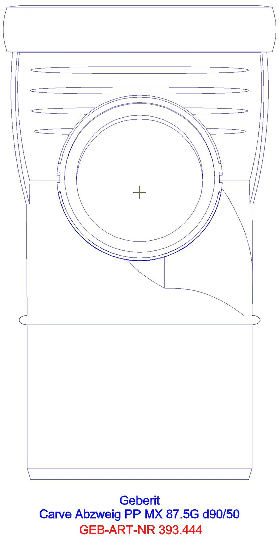 GE Silent-Pro Carve Abzweig 87,5Gr, m. 3 Muffen, d90/90_393444141_a