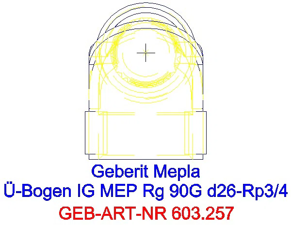 GE Mepla Übergangsbogen 90Gr mit IG Rg d26-Rp3/4_603.257.00.5_G