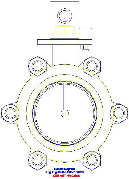 GE Mapress Kugelhahn NPW, mit Bet.-Hebel geflanscht d108_92109_L