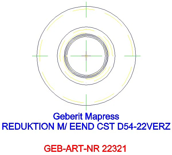 GE Mapress C-Stahl Reduktion mit Einschubende d54-22 verzinkt_22321_A